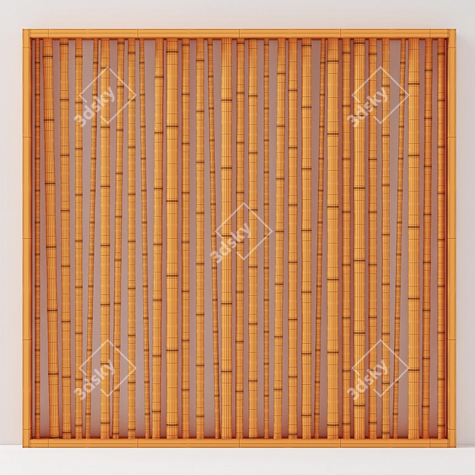 Bamboo Branch Wall Décor 3D model image 3