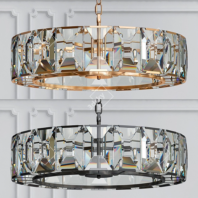 Crystal Loft Chandelier - Rh Harlow 3D model image 1