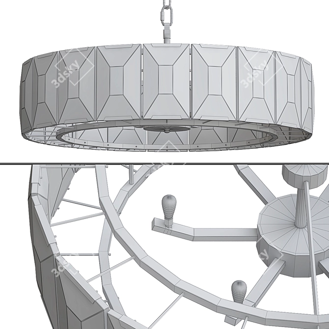 Crystal Loft Chandelier - Rh Harlow 3D model image 3