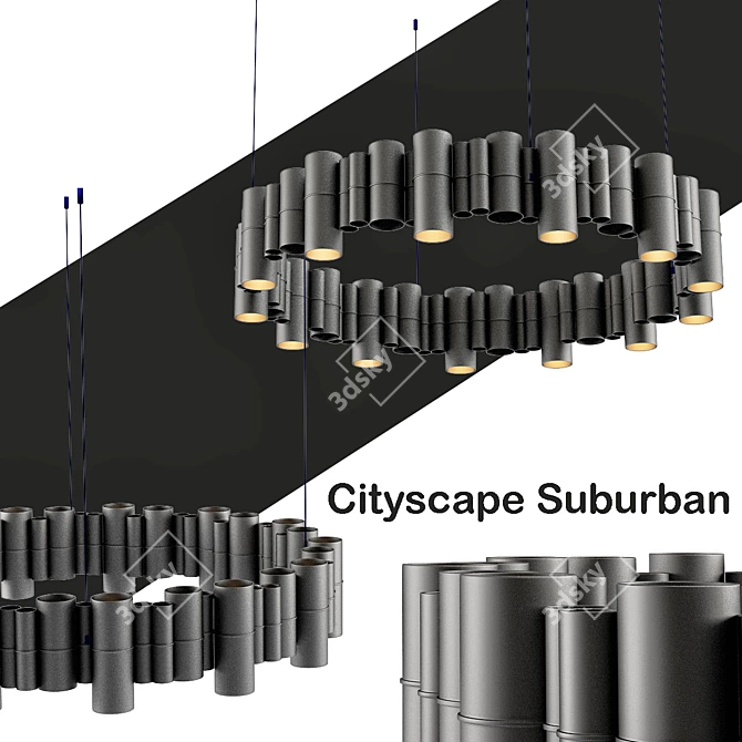 Cityscape_Suburban: Modern Urban Living 3D model image 1