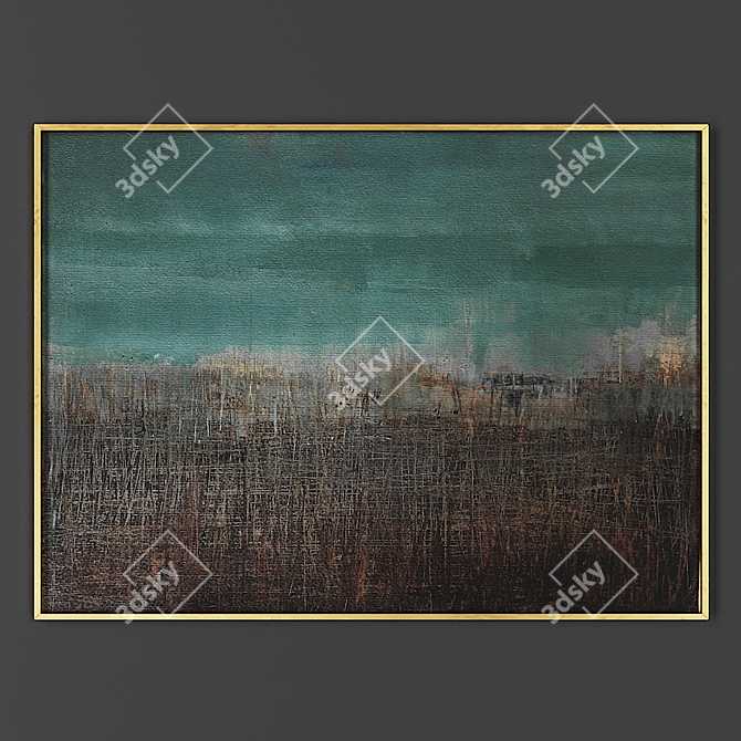 Elegant Framed Artwork 3D model image 1