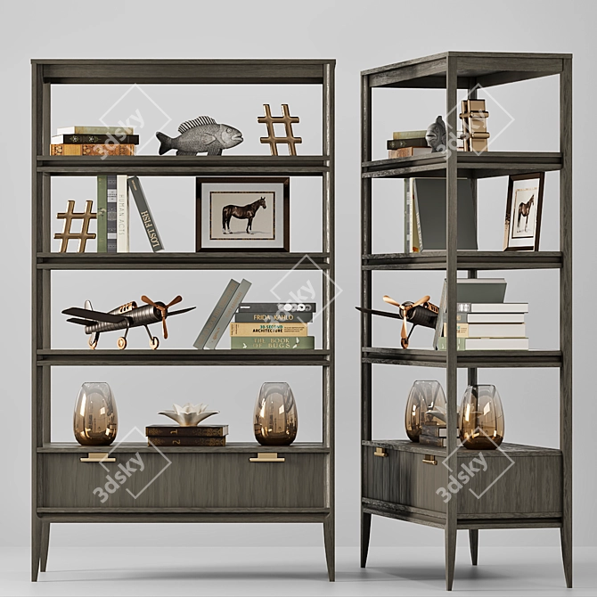 Dantone City Showcase with Drawer: Elegant and Functional 3D model image 1