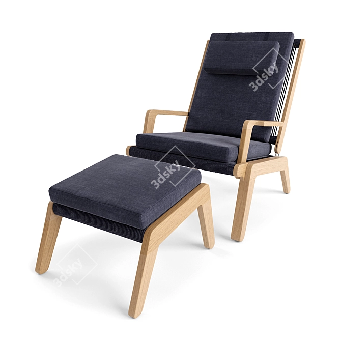  Skagen Outdoor Deck Chair: Ready for V-Ray & Corona 3D model image 1