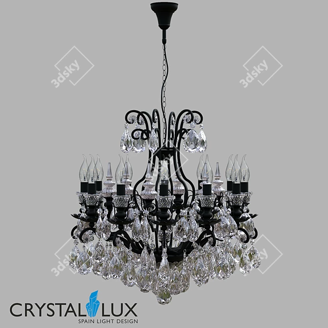 Crystal Lux Magnifico SP13 Classic Pendant 3D model image 1