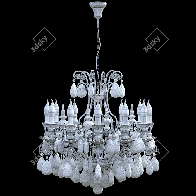 Crystal Lux Magnifico SP13 Classic Pendant 3D model image 2