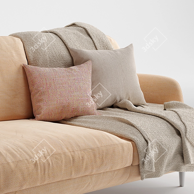 Modern Danish Design: Fritz Hansen Lune Sofa 3D model image 2