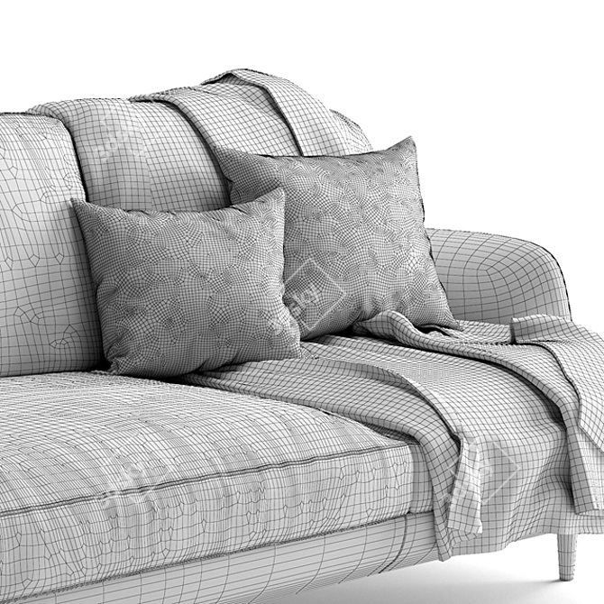 Modern Danish Design: Fritz Hansen Lune Sofa 3D model image 3