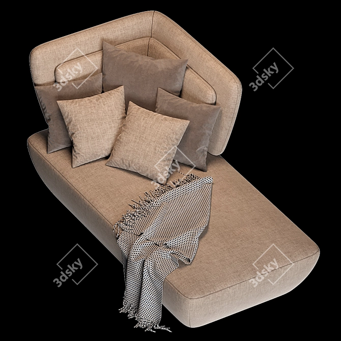 Sleek SOHO Recliner - EmmeBi 3D model image 2