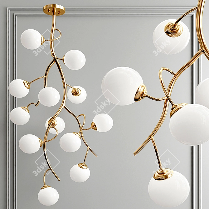 Luxury Grapevine Chandelier 3D model image 1