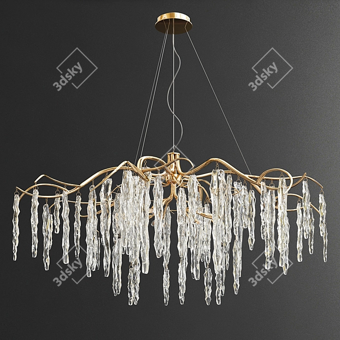 Elegant Chandelier Collection: Mini Moooi, Serip Aqua, Willow, and Nocture 3D model image 3