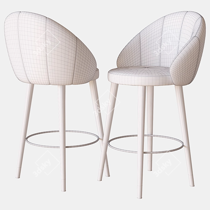 Ferrara Stool: Stylish 3D Model 3D model image 3