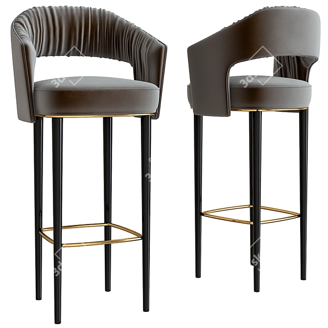 Elegant Elevation: BRABBU Bar Chair 3D model image 1