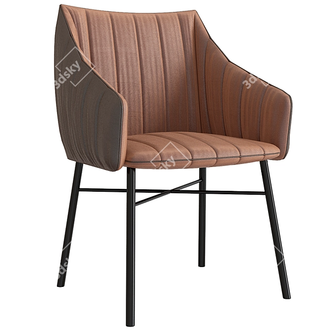 Elegant Ruby Chair: Comfort and Style 3D model image 1