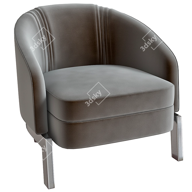 Premium Comfort: Molteni & Chelsea Low Armchair 3D model image 1
