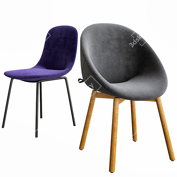 Contemporary Comfort: Beso Chair 3D model image 1