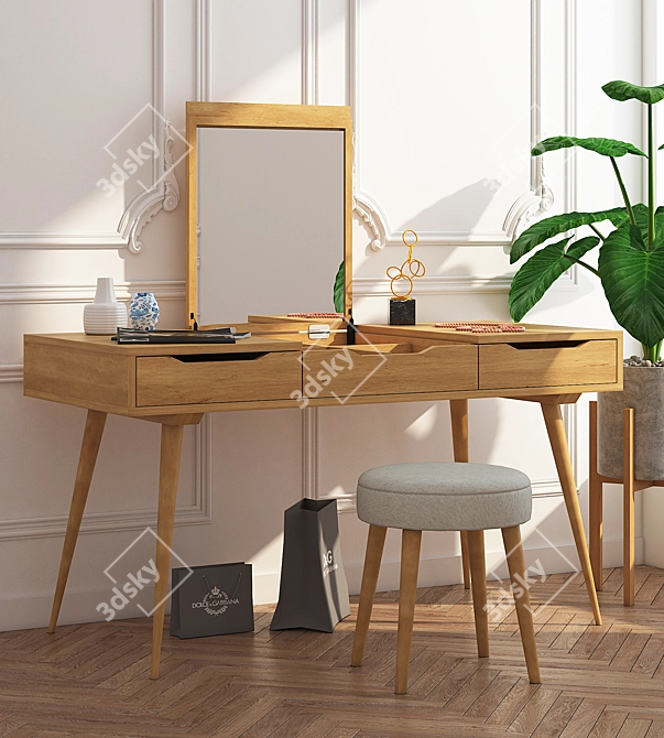 Modern Console Table - 140cm Height, 140cm Length, 63cm Depth 3D model image 4