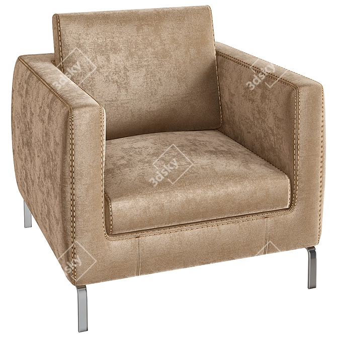 Ray CITTERIO Fabric Armchair 3D model image 1