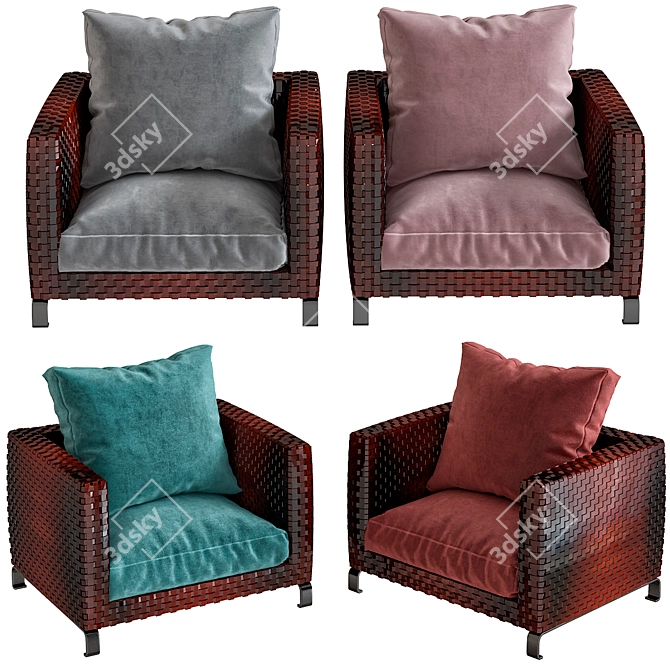 Outdoor Armchair Ray Fabric CITTERIO 3D model image 1