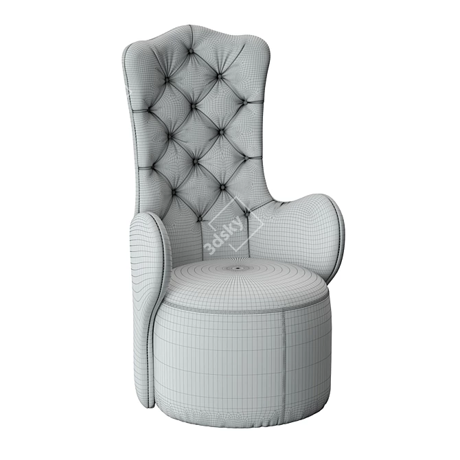 DOLFI Half-Chair: Art Deco Classic 3D model image 3