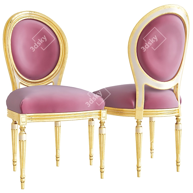 Elegant Louis Chair: Kare 3D model image 1