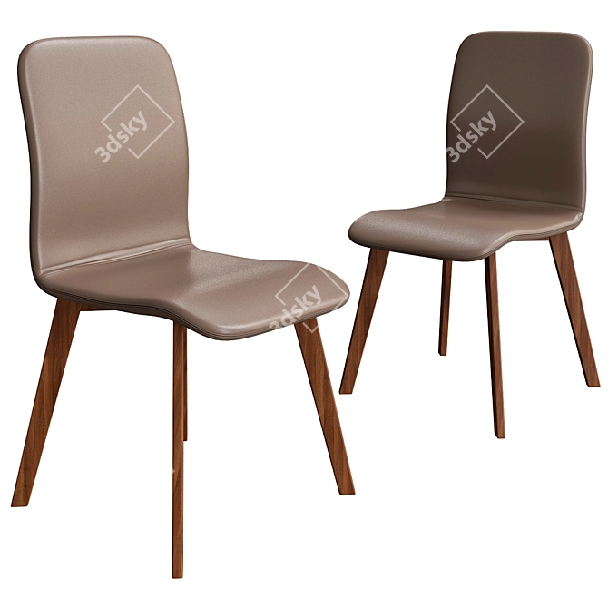 Luxe Leather LARA Chair 3D model image 1