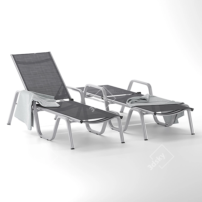 Stackable Lounger: Kettler Basic Plus 3D model image 1