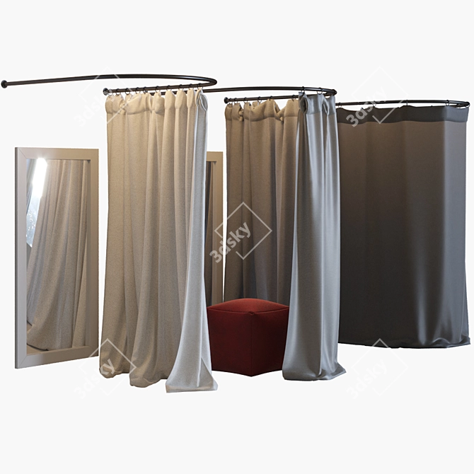 Reflective Dressing Room 3D model image 1