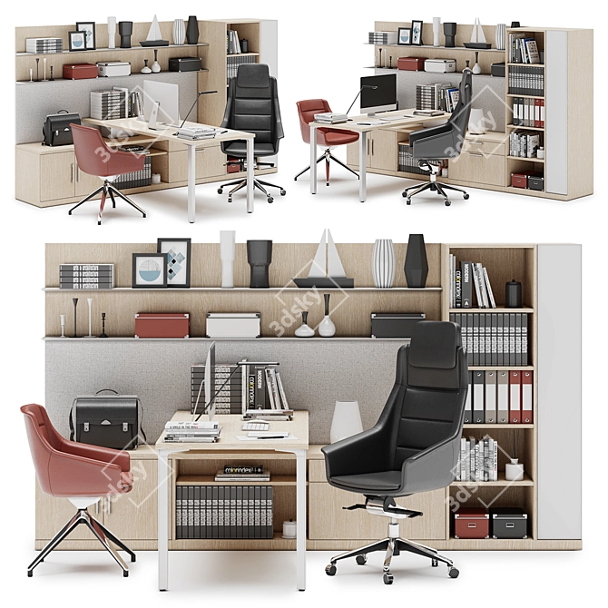 Canvas Private Office (v1): Modern Workspace Solution 3D model image 1