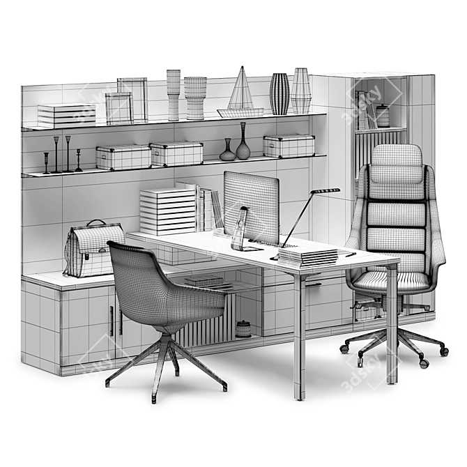 Canvas Private Office (v1): Modern Workspace Solution 3D model image 3