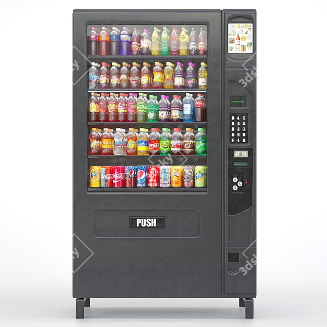 Premium Soda Vending Machine 3D model image 1