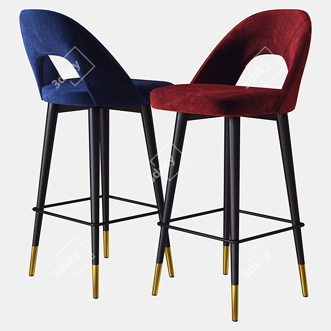 Eichholtz Avorio Bar Stool: Sleek & Sophisticated 3D model image 1