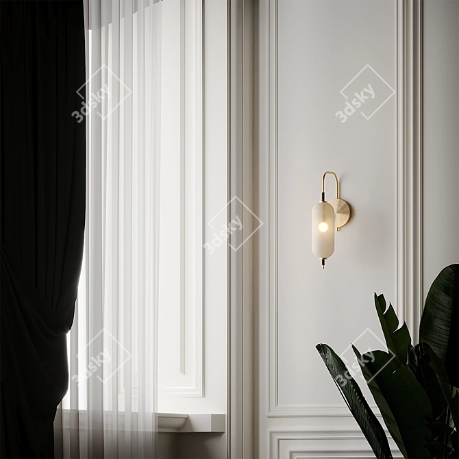 Elegant PIERCE Wall Sconce 3D model image 3