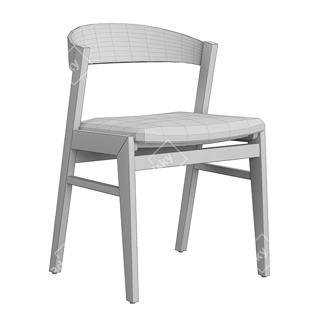 Modern RH Anders Dining Chair 3D model image 3