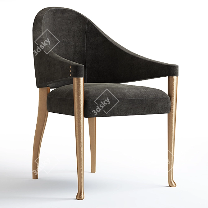 Vintage-inspired BAKER Napoleon Chair 3D model image 1