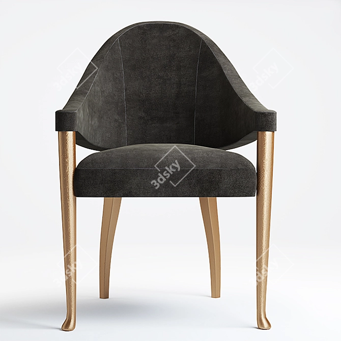 Vintage-inspired BAKER Napoleon Chair 3D model image 2