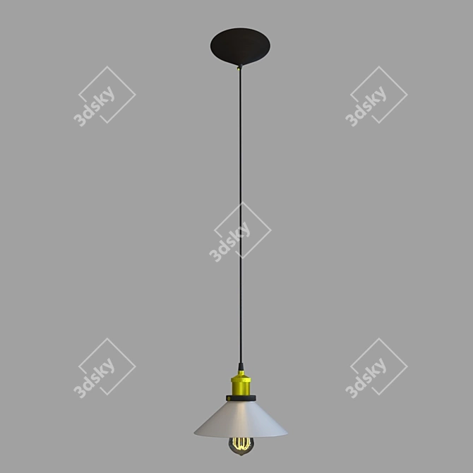 Vintage Edison Pendant Lamp 3D model image 1