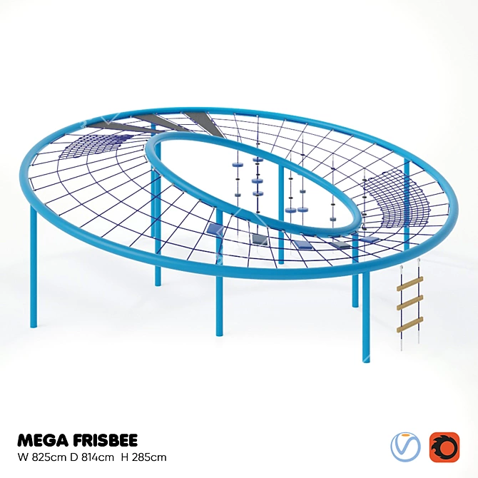 KOMPAN Mega Frisbee: Ultimate Outdoor Fun 3D model image 1