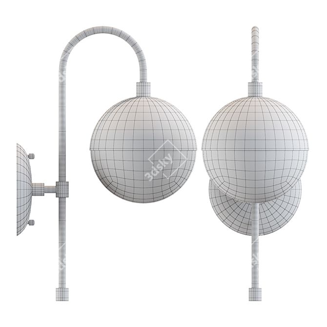 Title: Ball Wall Lamp - Elegant Illumination for Any Interior 3D model image 3