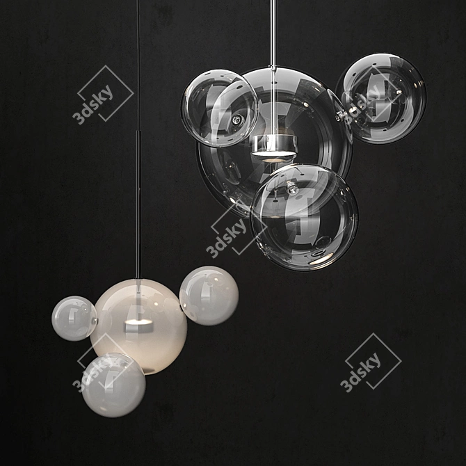 Bolle Chandelier: Versatile Elegance for Modern Interiors 3D model image 2