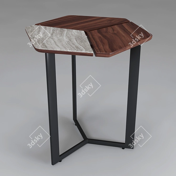 Elegant Ceramic Insert Coffee Table 3D model image 1