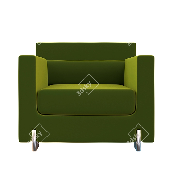 India Mahdavi Oliver: Luxe Lounge Chair 3D model image 1