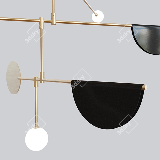 Anony Phase Chandelier: Modern Pendant Lamb 3D model image 2