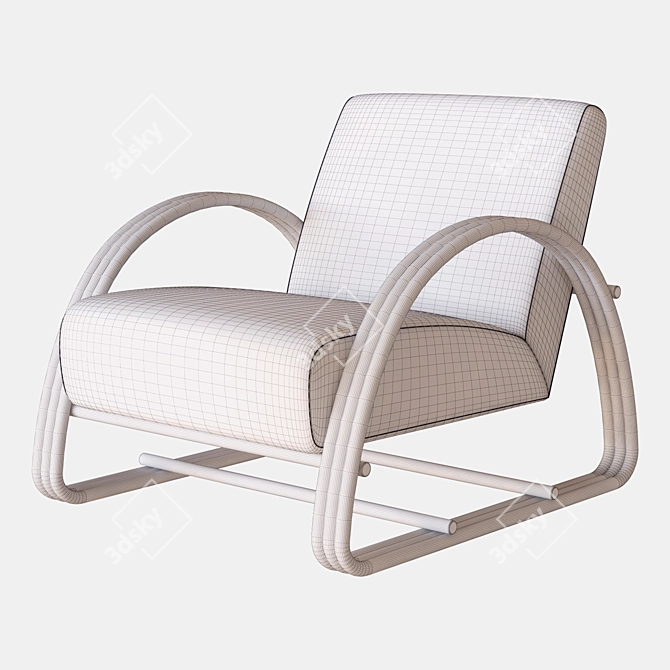 Eichholtz Basque Armchair: Exquisite 3D Model 3D model image 2