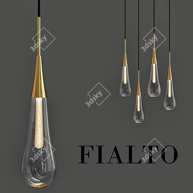 FIALTO Pendant Lighting: Modern and Elegant Design 3D model image 1