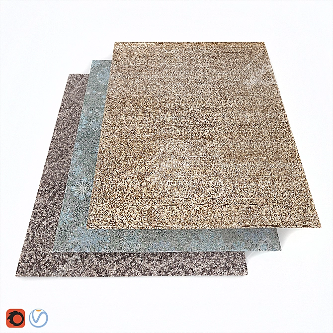 Mischioff Himalayan Wool Carpet 3D model image 1