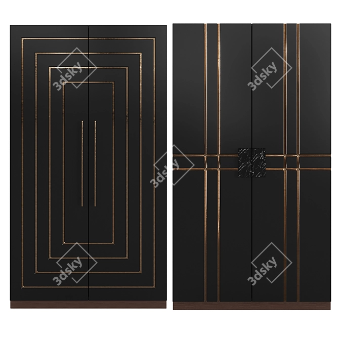 Luxury Corona Cabinets 3D model image 1