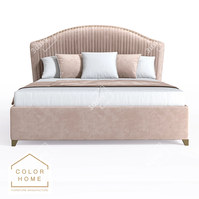 Elegant Annabelle Bed 3D model image 2