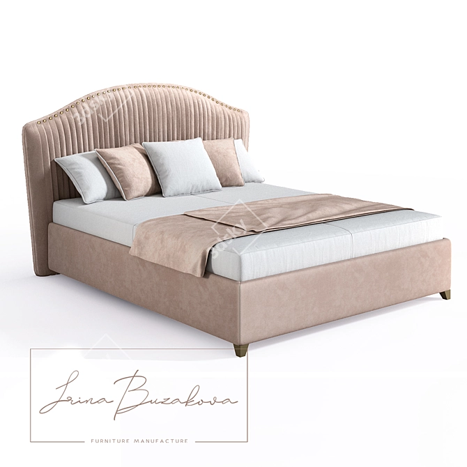 Elegant Annabelle Bed 3D model image 4