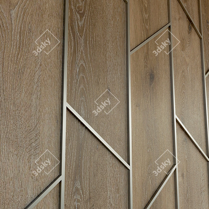 Wooden 3D Wall Panel 3D model image 2