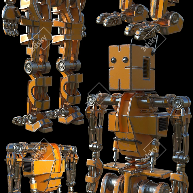 Advanced RoboDesign: High-Poly, Smooth & Textured 3D model image 2